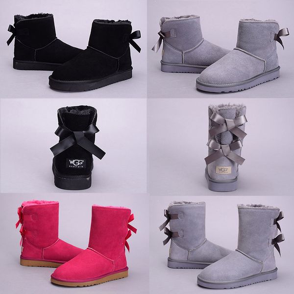

wgg bowtie women's australia classic knee boots ankle boots black grey chestnut coffee navy blue red women girl snow boot
