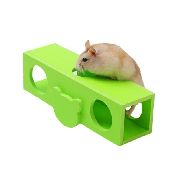 

hamster seesaw barrel toys wooden tunnel tube pet toys mouse gerbil climbing toy