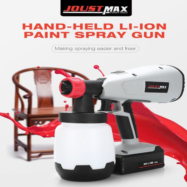 

update hand-held 42v 400w li-ion rechargeable electric spray guns high pressure paint spray guns latex paint machine