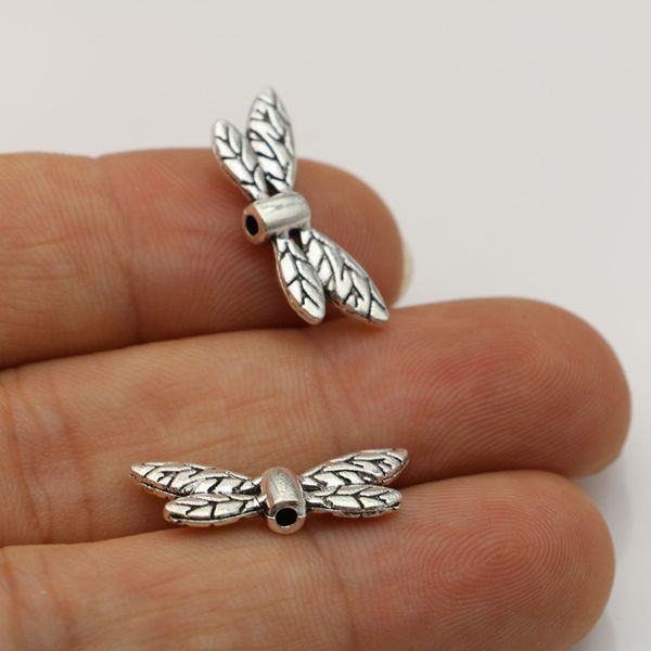 20 Metal Butterfly Spacer Beads Bead Silver Tone Butterflies For Beading /& Craft