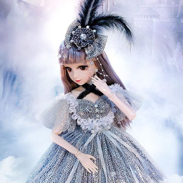 

60cm fashion girl dolls large original handmade 1 3 doll full set 18 jointed doll girls toys for children kids gift y191211