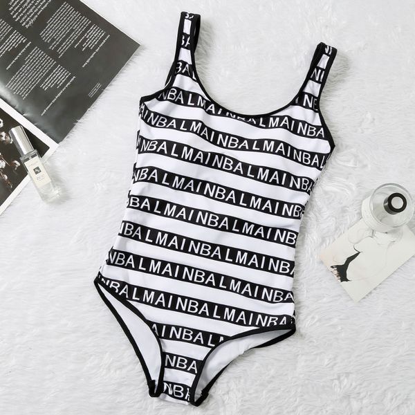 

ss20 new arrival designer bal swimsuit summer beach bikini swimwear for women size s-xl 007, White;black