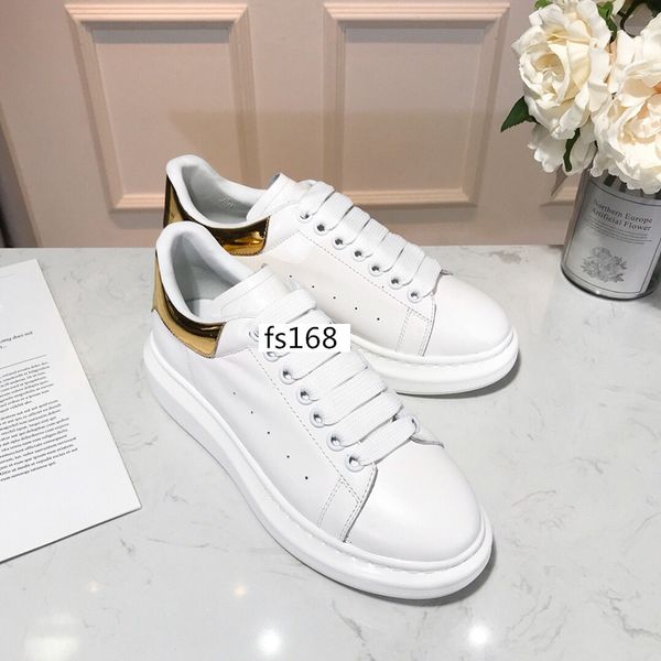 

original box designer men women casual shoes fashion smart platform trainers flats thick sole shoes 2, Black