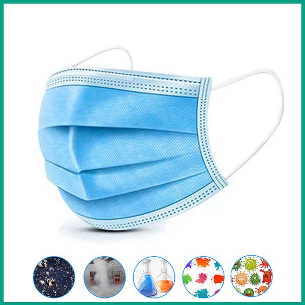 

new three layer disposable mask anti dust fog mouth muffle face masks anti bacteria face masks breathable mouth cover mascherine for cheap
