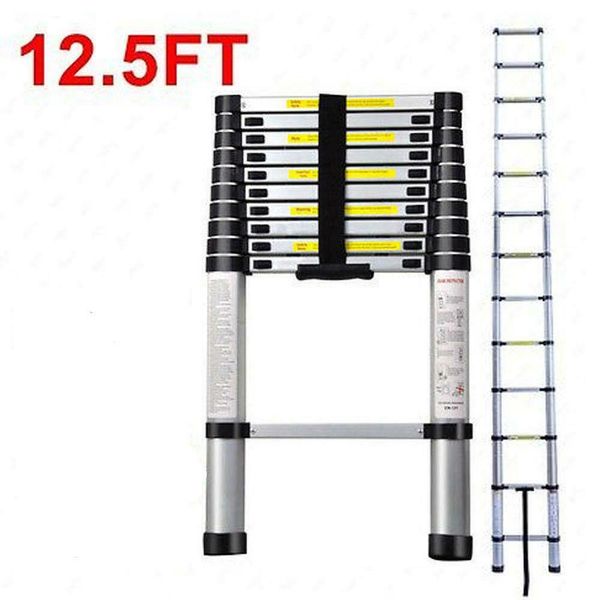 

12.5ft aluminium multi-purpose telescopic ladder extension steps tall