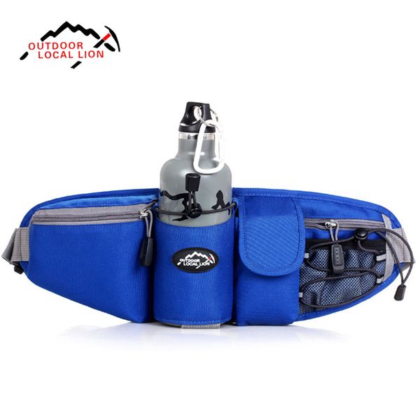 

local lion sports waist bag pack outdoor water bottle belt bag running hiking bicycle cycling pannier road bike ride waist bags