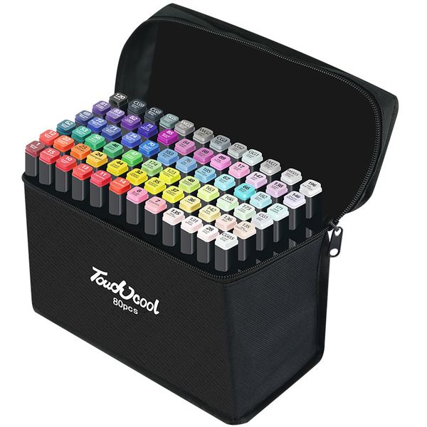 

12/24/30/40/60/80 colors art markers set artist sketch oily alcohol based markers profession dual brush tip for drawing manga
