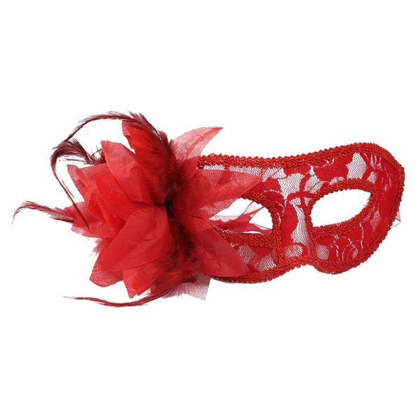 

нежный стильный карнавал стороны red lace маскарад маска с цветком