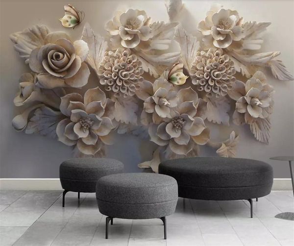 Beibehang Custom Wallpaper 3d Photo Mural Beautiful Relief 3d