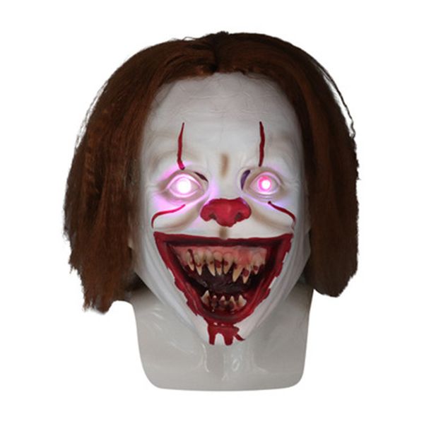 

deluxe new led horror pennywise joker mask change color cosplay stephen king it chapter two clown helmet halloween party props