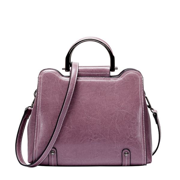 

yilunxi 2020 new style female messenger bag noble handbags oil wax cowhide women's bag prevent stealing shoulder bags
