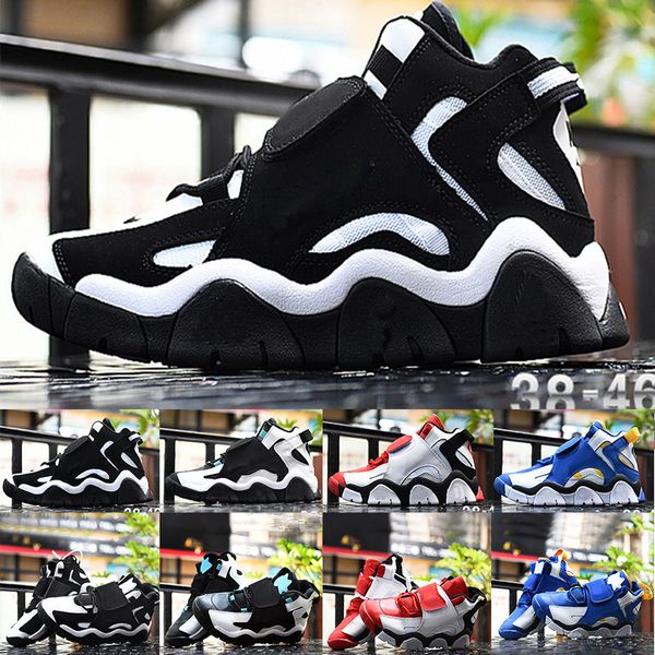 

2020 air barrage mid qs hyper grape basketball shoes pippen uptempo oreo black white blue wave designer mens trainers airs sports sneakers, White;red