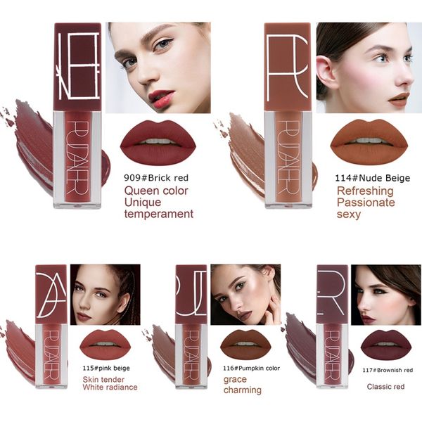 

lady waterproof pigment lipstick lip gloss makeup cosmetics liquid lipstick lip gloss makeup matte velvet liquid