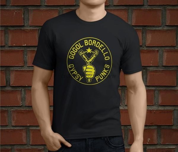 

горячая гоголь борделло цыганские панки рок группы мужская черная футболка размера s-3xl размер мужчины горячие дешевые с коротким рукавом м, White;black