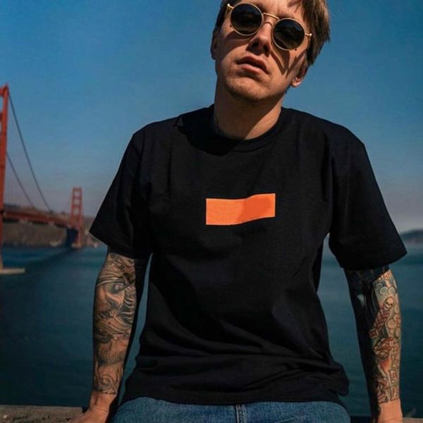 

19fw san francisco tee high street fashion cotton men women short sleeve hip hop box printed desigher t shirt size s-xl, White;black