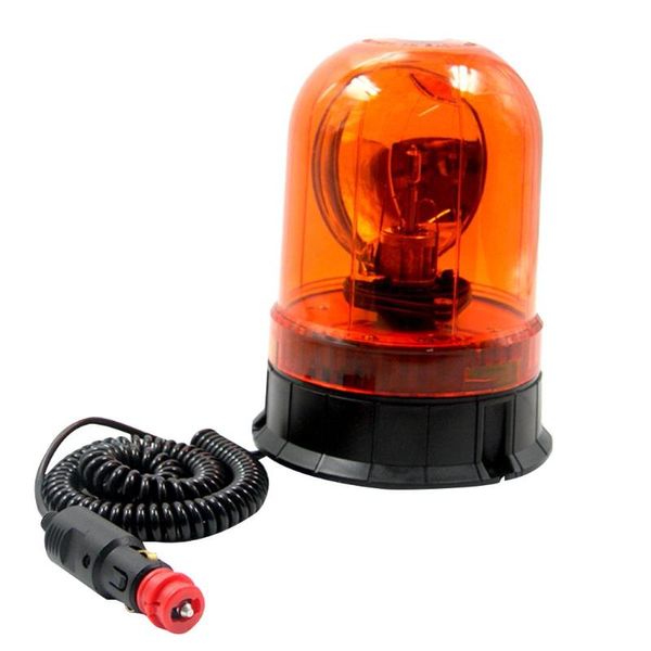 

12v revolving beacon light orange flashing pc and abs warning lamp with magnetic base for automobile motorcycle bicycle