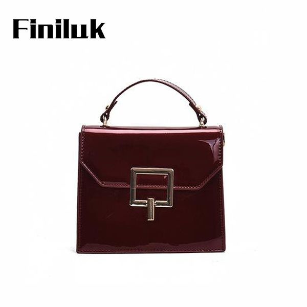 

fililuk korean style women bags patent leather handbag fashion lock design shoulder bag small square crossbody bag biz074 pm49