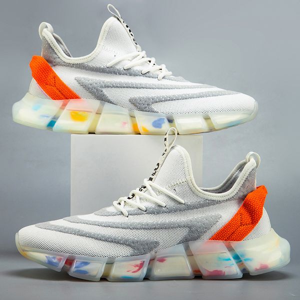 

foxscool shoes male colour coconut shoe 4d print jelly bottom personality shoes leisure time running male motion, Black