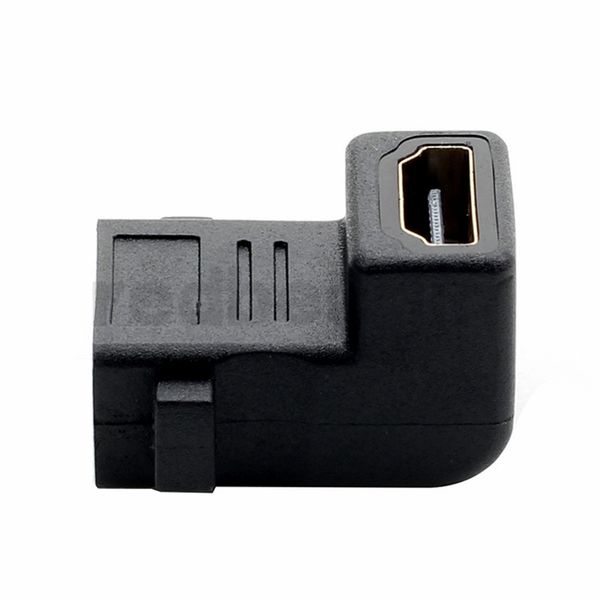 

позолоченные hdmi женский к hdmi женский 90 градусов вверх угол hdmi f / f с отверстиями для винтов адаптера extension