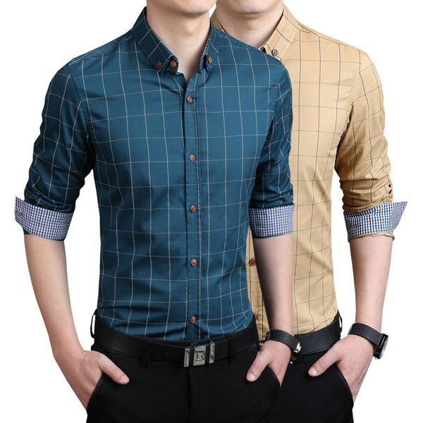 

zogaa new slim fit spring autumn men's shirt fashion cotton formal men shirt long sleeve turn-down collar social plus size s-2xl, White;black