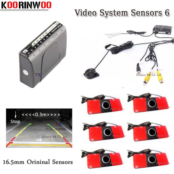 

dual core cpu car parking sensor 6 video rca 12v reverse radars parktronic for car auto system detector parking assistance