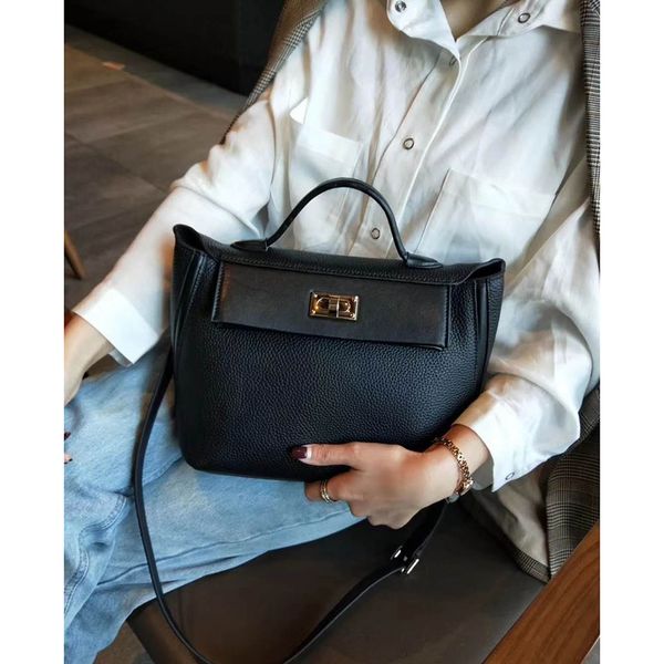 

micaela 2019 2424 classical luxury designer tote bag brand women office lady briefcase fashion genuine leather handbags shoulder bag purses