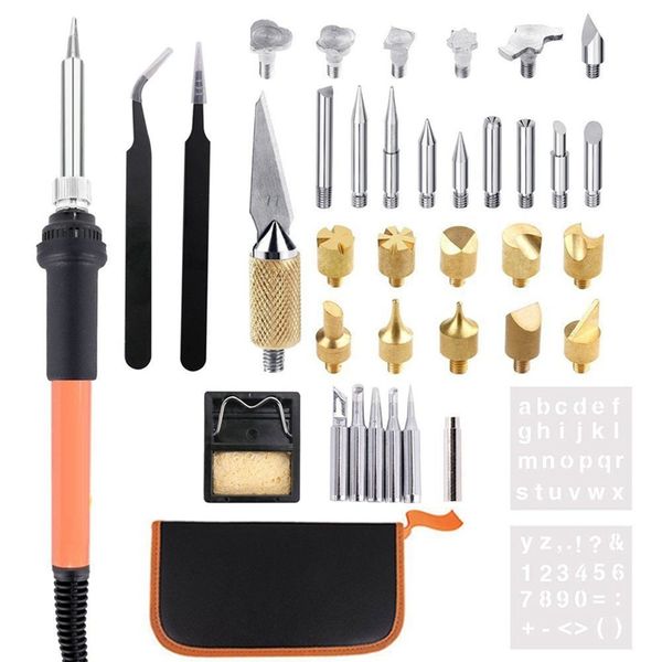 

absf 40 sets with switch thermostat engraving set electric iron set engraving tools heat transfer tools embossed wood craft tool