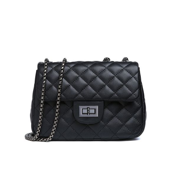 

Shoulder bag Korean version of the small fragrance rhombic slung small bag leather handbag