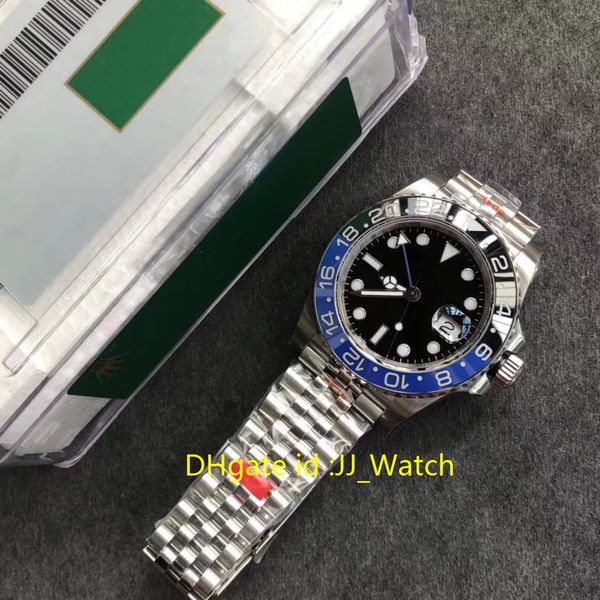

новые роскошные мужские часы gmt cal.2836 автоматические наручные часы календарь водонепроницаемый sweep hand 904l корпус из нержавеющей ста, Slivery;brown