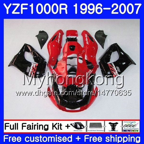 Corpo per YAMAHA YZF1000R Thunderace 02 03 04 05 06 07 238HM.29 YZF 1000R YZF-1000R 2002 2003 2004 2005 2006 2007 Kit carena rosso nero