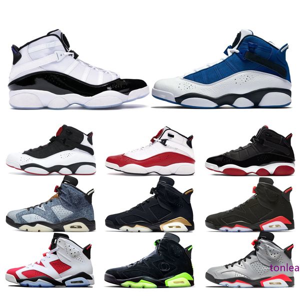 

6 6s six rings mens basketball shoes travis scotts washed denim dmp psg black infrared carmine sports sneakers online sale
