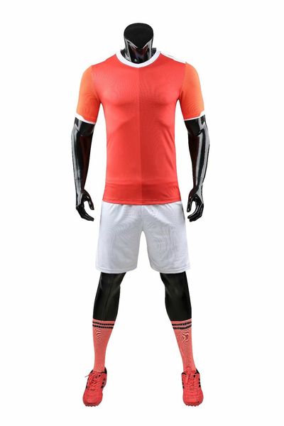 

wholesale customized men football uniforms mens kits sports clothes tracksuits discount boy football sets with shorts b24-012, Black;red