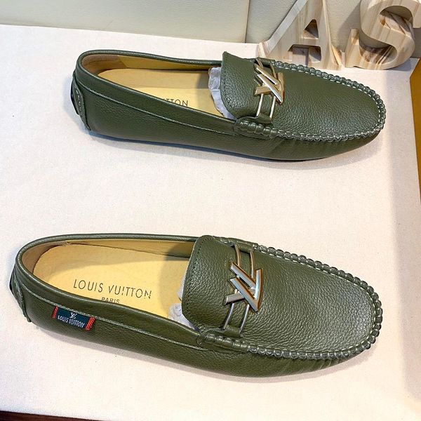 

2018 new chinese bean shoes, leather mens fashion casual shoes, men's driving shoes men's dress shoes with original packaging qo, Black
