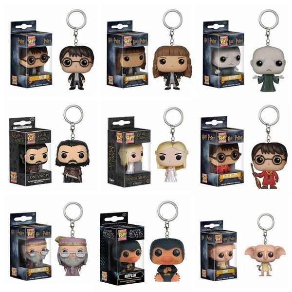 

xmas gift funko pop game of thrones jon snow harri potter keychain accessories figures fantastic beasts niffler model toy gifts