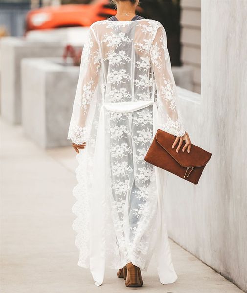 2019 Tunics For Beach Long Lace Beach Dress Women Swim Cover Up Plus Size Saida De Praia Robe De Plage Kaftan Cover Up From Baozii 3185