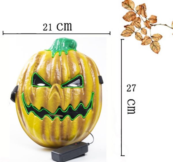

pumpkin led mask halloween scary mask costume cosplay led light up mask for party christmas funny home ornament decoration an2608