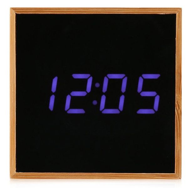 

digital led alarm clock voice control usb cable deskdisplay 6.2x6.2x6.3cm