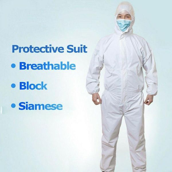 

одноразовая защитная одежда изолирующий костюм защитная одежда белый водонепроницаемый нетканый пылезащитный комбинезон антистатический один