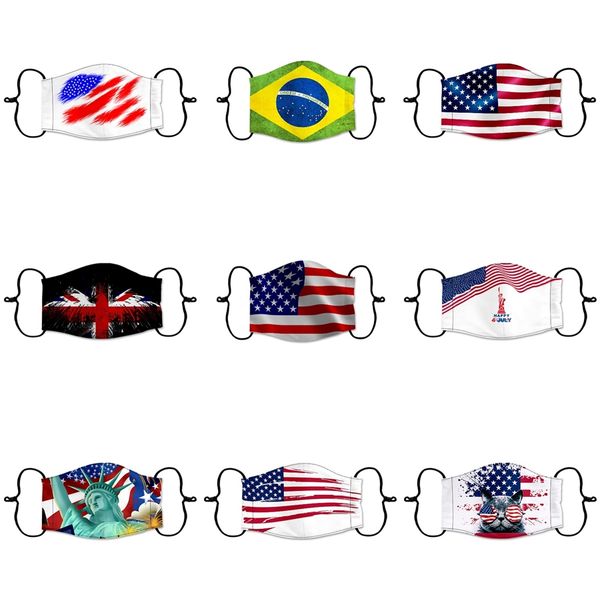 

2020 новый стиль унисекс cute face mask хлопок флаг сша звезды и полосы пыли маска cotton dust маска дизайнер # 1701