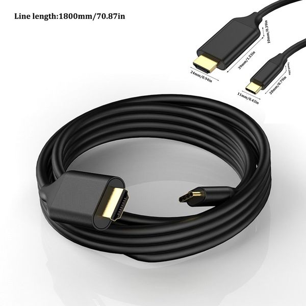

dex cable for samsung usb c type-c to hdmi 4k cable hdtv tv digital av adapter for samsung note 9 dex hdmi converter cable 529#