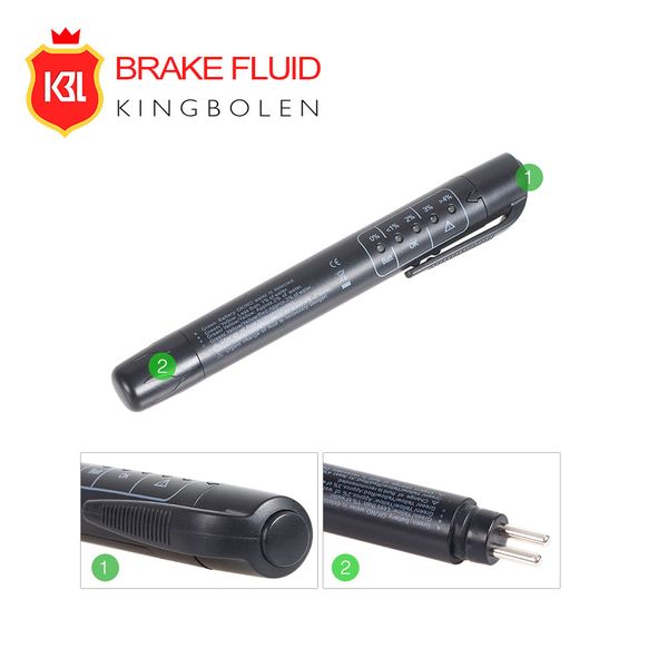 

kingbolen car brake fluid tester for dot3/dot4/dot5 crake oil 5led electronic pen