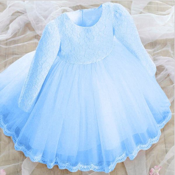 

girl dress long-sleeve party toddler european and american children's clothes autumn and winter infant embroidery princess, Red;yellow