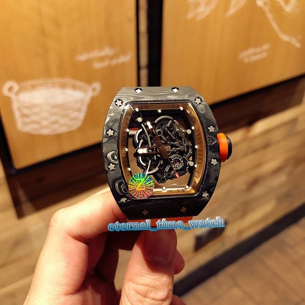 

version rm 055 skeleton dial ntpt all carbon fiber case japan nh automatic rm055 sapphire mens watch rubber strap luxry watches