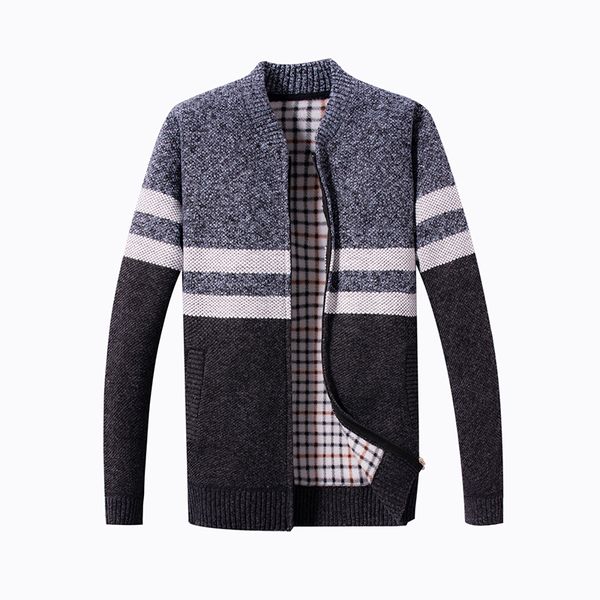 

men winter cardigan sweaters thicker warm outwear sweaters coats new fashion male cardigans casual size 3xl, White;black