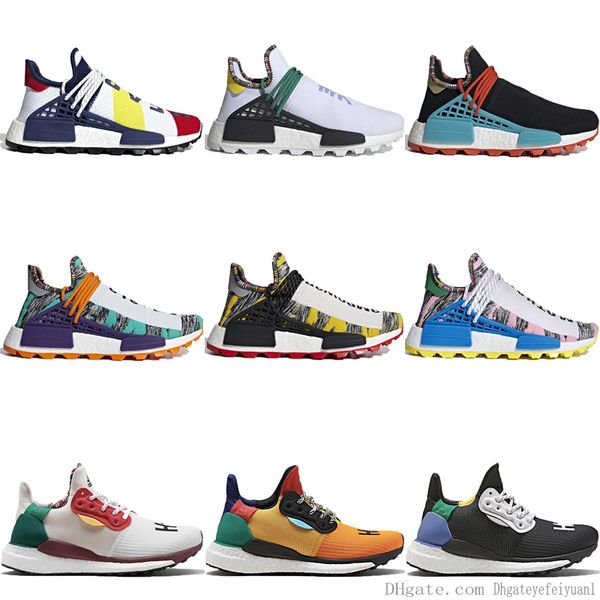

human race solar hu trail pharrell williams mens womens running shoes nerd black blue trainers fashion designer sports runner sneakers