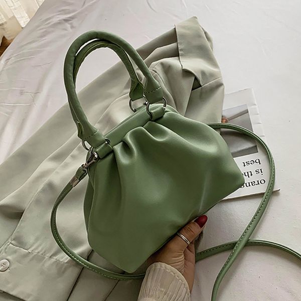 

2020 fold cloud totes handbags for women underarm bag pu leather crossbody shoulder bags evening clutch purses ladies handbags