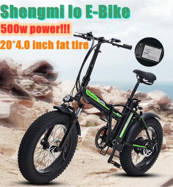 

electric bicycle 500w bike super snow ebike 48v folding aluminum alloy motorcycle portable fat tire, Silver;blue