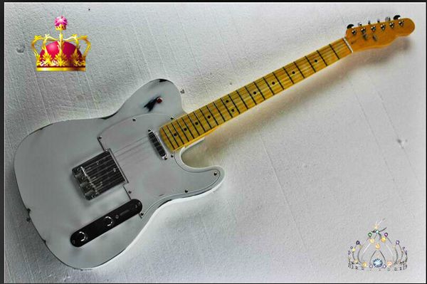 

new fdtl-2009 antique do old white color solid body maple fretboard chrome hardware tl electric guitar ,ing