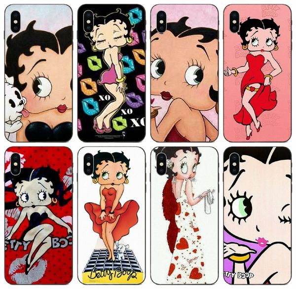

[tongtrade] new betty boop kiss lips case for iphone 11 pro 8 7 6s 5s plus x xs max xr galaxy j5 honor 8x 9x xiaomi 9 se anti slip case