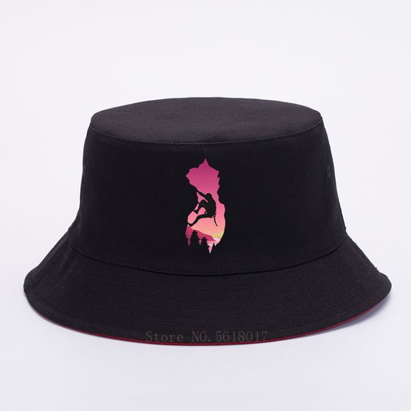 

extreme climbing print men women panama bucket hat cap sun visor fishing fisherman hat support team customization